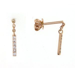 Real Diamond Simple Dangling Stud Earrings Fine Jewelry